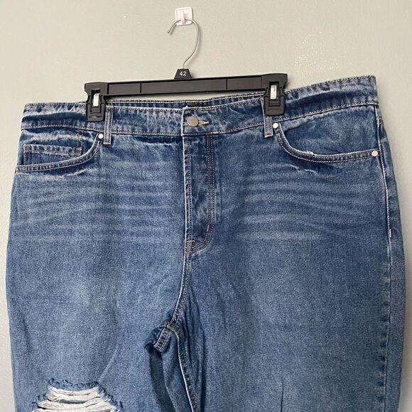 NWOT AFRM | Distressed button fly Plus size Jean Size 35 - Picture 3 of 8